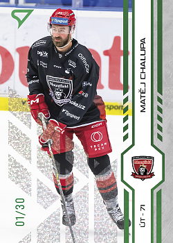 Matej Chalupa Hradec Kralove Tipsport ELH 2024/25 SportZoo 2. serie Green Glitter /30 #313